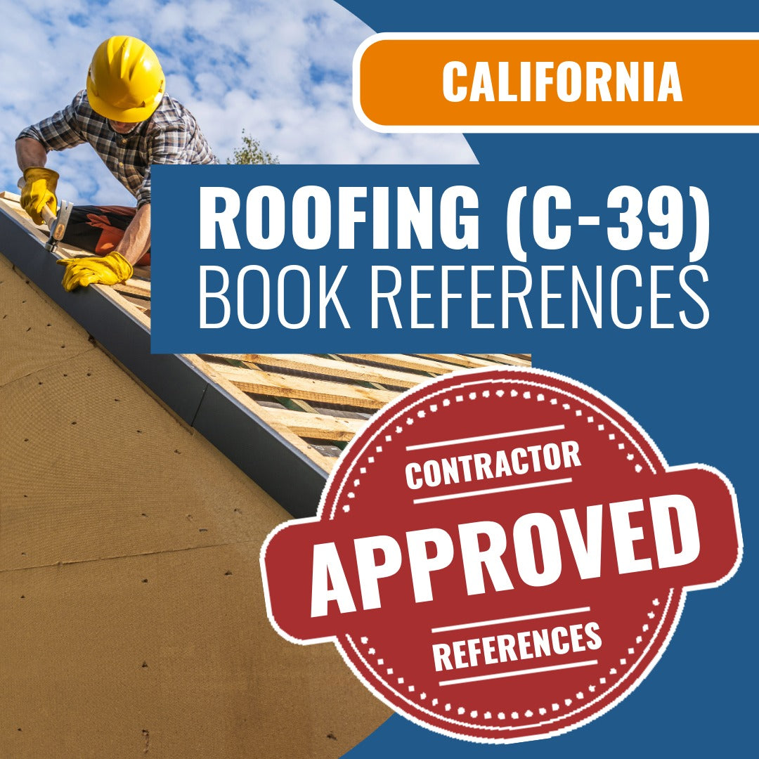 California Roofing (C-39) Contractor Licensing Exam Prep Book Reference Package