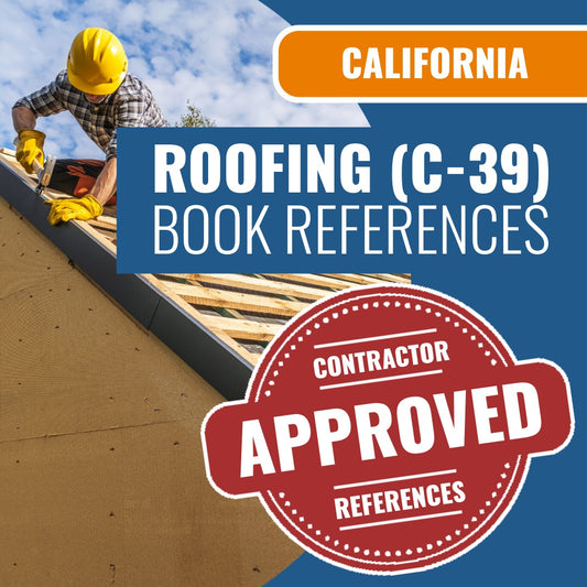 California Roofing (C-39) Contractor Licensing Exam Prep Book Reference Package