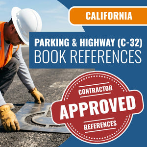 California Parking And Highway Improvement (C-32) Contractor Licensing Exam Prep Book Reference Package