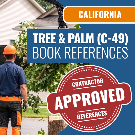 California Tree And Palm (C-49) Contractor Licensing Exam Prep Book Reference Package