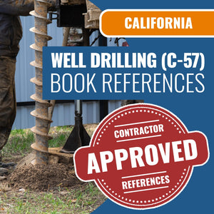 California Well Drilling (C-57) Contractor Licensing Exam Prep Book Reference Package