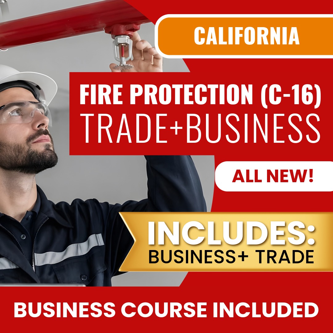 California Fire Protection (C-16) Contractor Licensing Exam Prep Business & Trade Online Courses