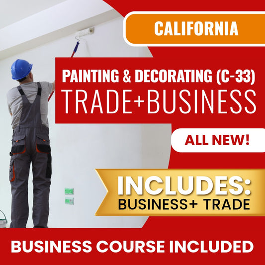 California Painting And Decorating (C-33) Contractor Licensing Exam Prep Business & Trade Online Courses