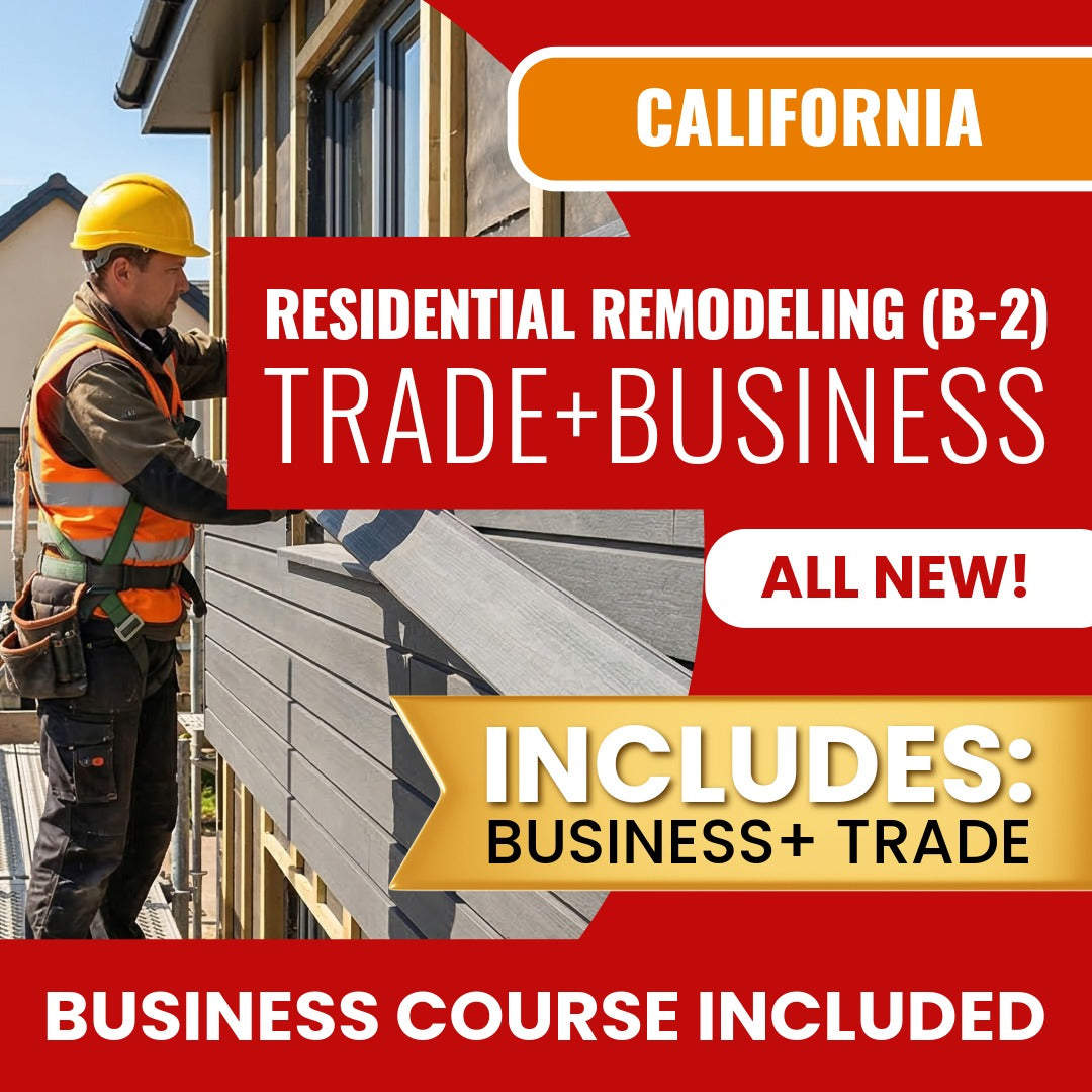 California Residential Remodeling (B-2) Contractor Licensing Exam Prep Business & Trade Online Courses