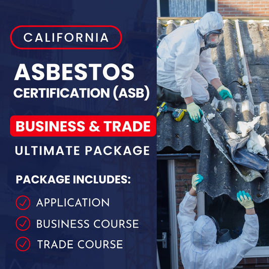 California Asbestos Certification (ASB) Contractor Licensing Exam Prep Ultimate Business & Trade Courses & Application Package