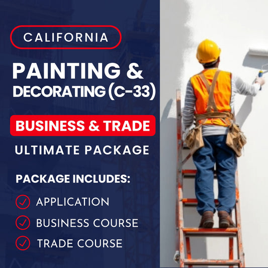 California Painting And Decorating (C-33) Contractor Licensing Exam Prep Ultimate Business & Trade Courses & Application Package