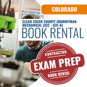 Clear Creek County Colorado Journeyman Mechanical (ICC - G31-N) - Books & Courses Rental Package