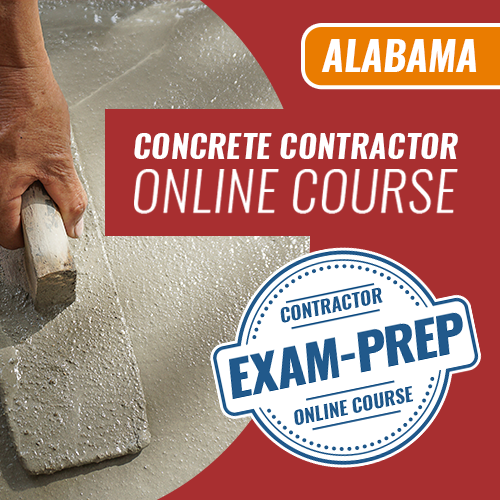 Alabama Concrete Contractor Exam - Online Exam Prep Course
