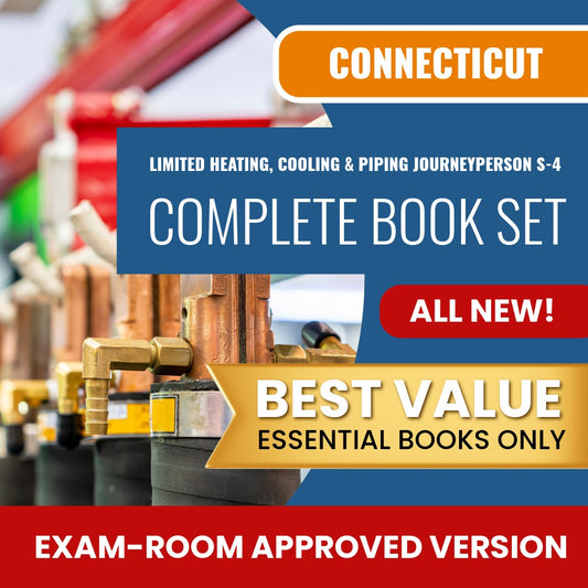 Connecticut Limited Heating, Cooling and Piping Contractor (S-4) Books Allowed into Exam Package