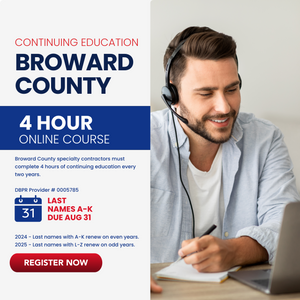 Broward County - 4 hr Online Continuing Education