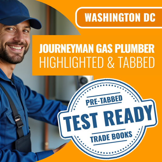 Washington DC Journeyman Plumber with Gas - Highlighted and Tabbed Book Package
