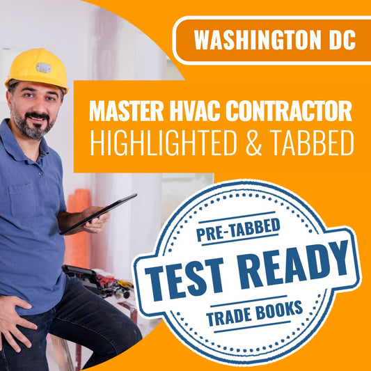 Washington DC Master Air Conditioning & Refrigeration Mechanical Unlimited Contractor - Highlighted and Tabbed Book Package