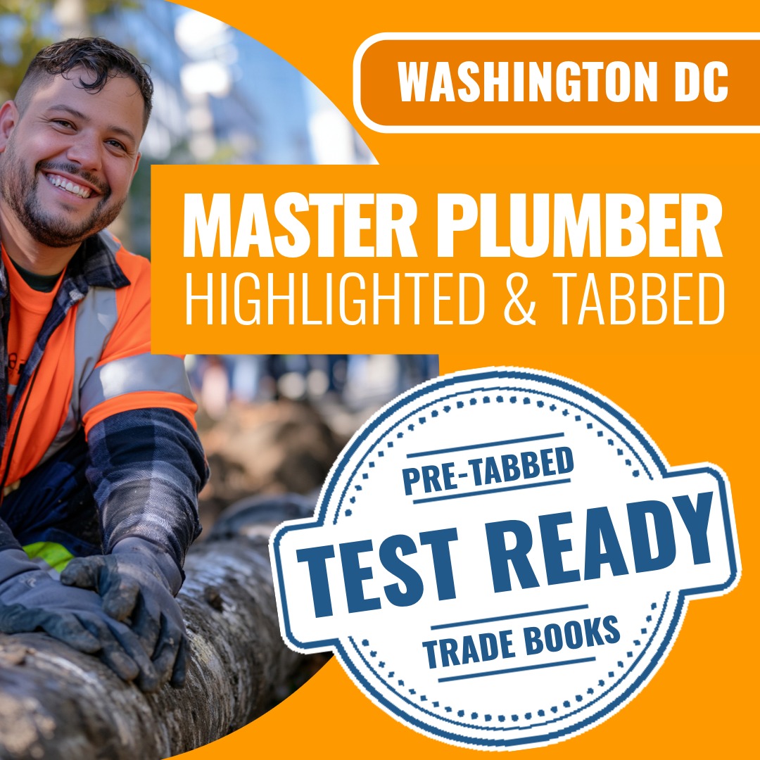 Washington DC Master Plumber - Highlighted and Tabbed Book Package