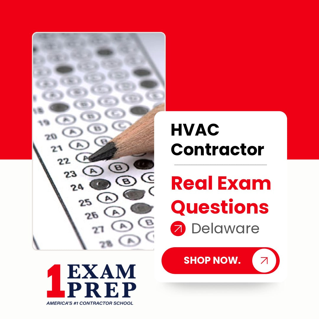 Delaware Master HVACR Restricted Heating Hydronic Systems & Gas Piping Contractor Real Exam Questions