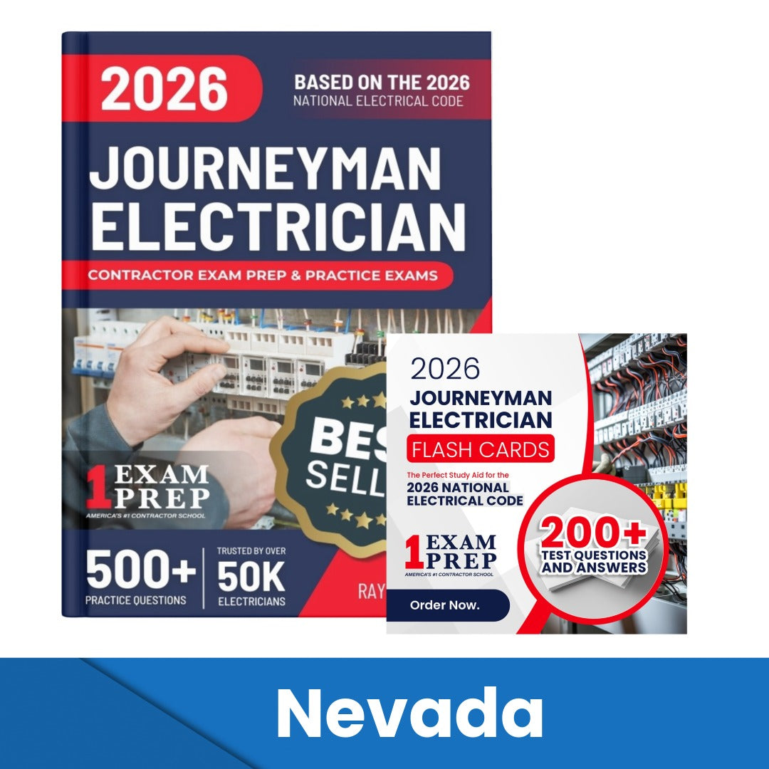 Nevada Journeyman Electrician contractor exam prep study guide and flash cards