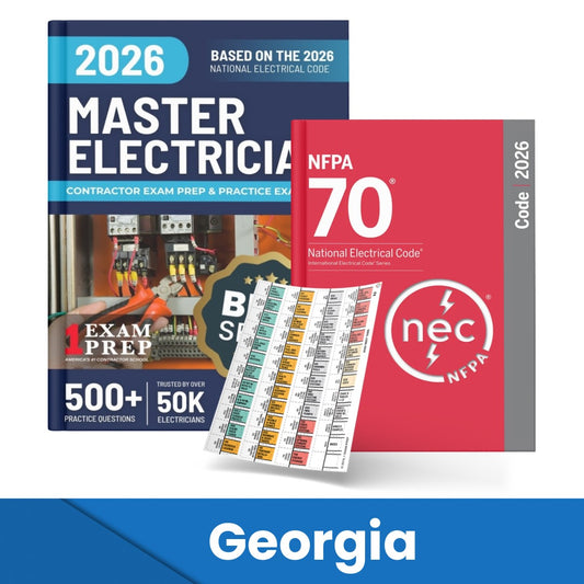 2026 Georgia Master Electrician Study Guide & National Electrical Code Combo with Tabs (Based on the 2026 NEC)
