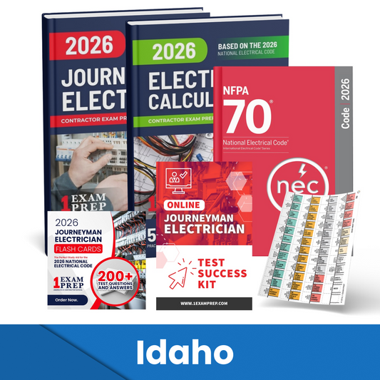 2026 Idaho Journeyman Electrician Exam Prep Study Guides & Code Book Ultimate Combo (Based on the 2026 NEC)