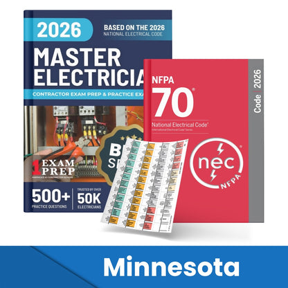 2026 Minnesota Master Electrician Study Guide & National Electrical Code Combo with Tabs (Based on the 2026 NEC)