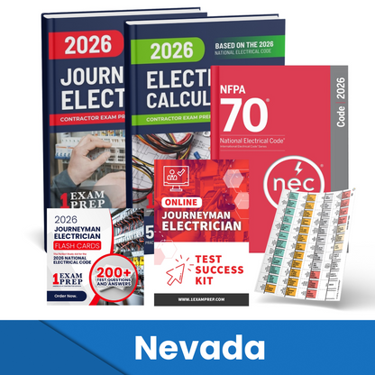 2026 Nevada Journeyman Electrician Exam Prep Study Guides & Code Book Ultimate Combo (Based on the 2026 NEC)
