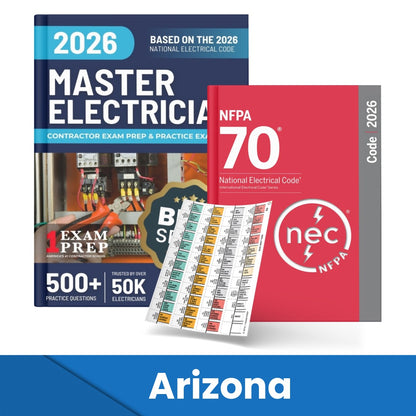 2026 Arizona Master Electrician Study Guide & National Electrical Code Combo with Tabs (Based on the 2026 NEC)
