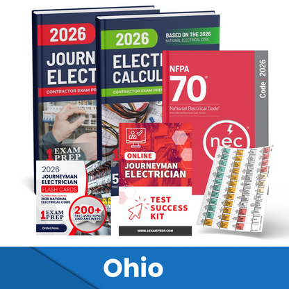 2026 Ohio Journeyman Electrician Exam Prep Study Guides & Code Book Ultimate Combo (Based on the 2026 NEC)