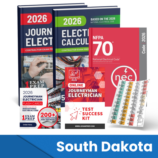 2026 South Dakota Journeyman Electrician Exam Prep Study Guides & Code Book Ultimate Combo (Based on the 2026 NEC)