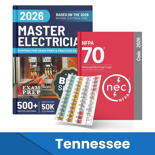 2026 Tennessee Master Electrician Study Guide & National Electrical Code Combo with Tabs (Based on the 2026 NEC)