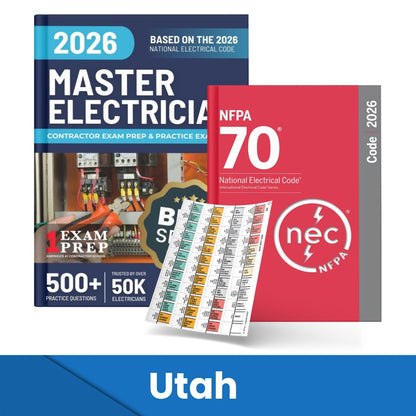 2026 Utah Master Electrician Study Guide & National Electrical Code Combo with Tabs (Based on the 2026 NEC)