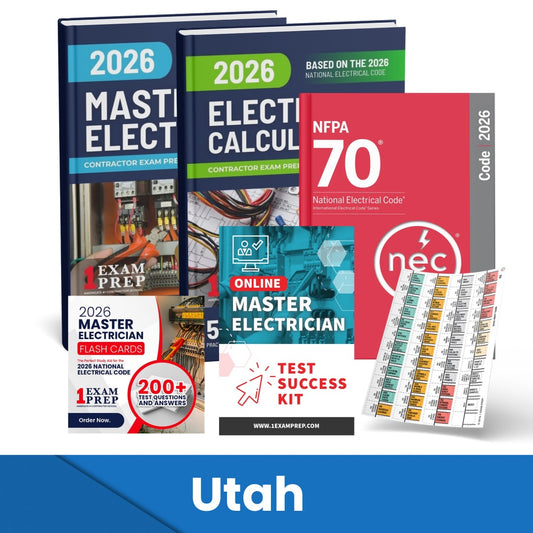 2026 Utah Master Electrician Exam Prep Study Guides & Code Book Ultimate Combo (Based on the 2026 NEC)