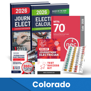 2026 Colorado Journeyman Electrician Exam Prep Study Guides & Code Book Ultimate Combo (Based on the 2026 NEC)