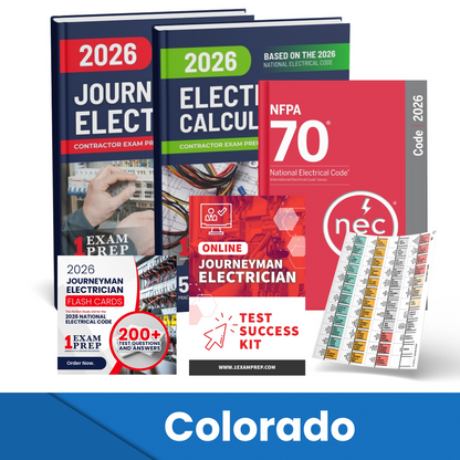 2026 Colorado Journeyman Electrician Exam Prep Study Guides & Code Book Ultimate Combo (Based on the 2026 NEC)