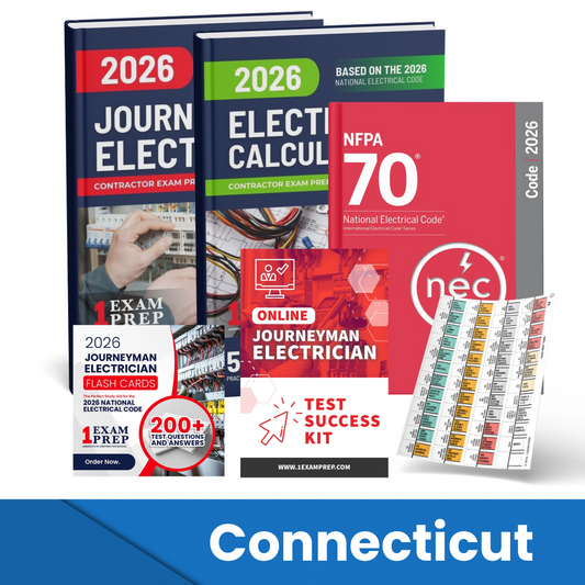 2026 Connecticut Journeyman Electrician Exam Prep Study Guides & Code Book Ultimate Combo (Based on the 2026 NEC)