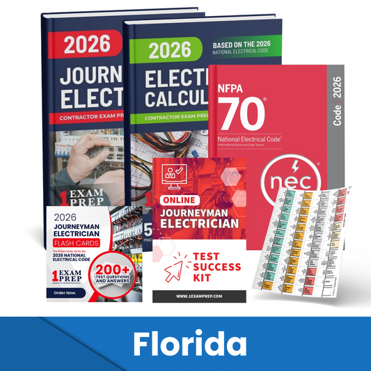 2026 Florida Journeyman Electrician Exam Prep Study Guides & Code Book Ultimate Combo (Based on the 2026 NEC)