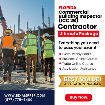 Florida Commercial Building Inspector (ICC 2B) Ultimate Exam Prep Rental Package
