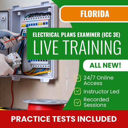 Florida Electrical Plans Examiner (ICC 3E) Exam Prep - Live Virtual + Self Study Training