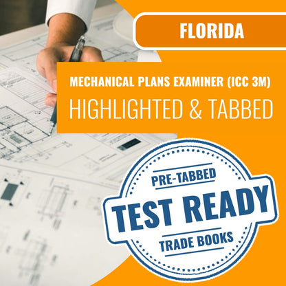 Florida Mechanical Plans Examiner (ICC 3M) Highlighted & Tabbed Book Package
