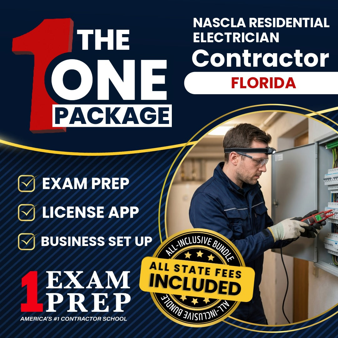The 1 Package: All-Inclusive Florida NASCLA Residential Electrician Exam, Licensing & Business Setup Solution
