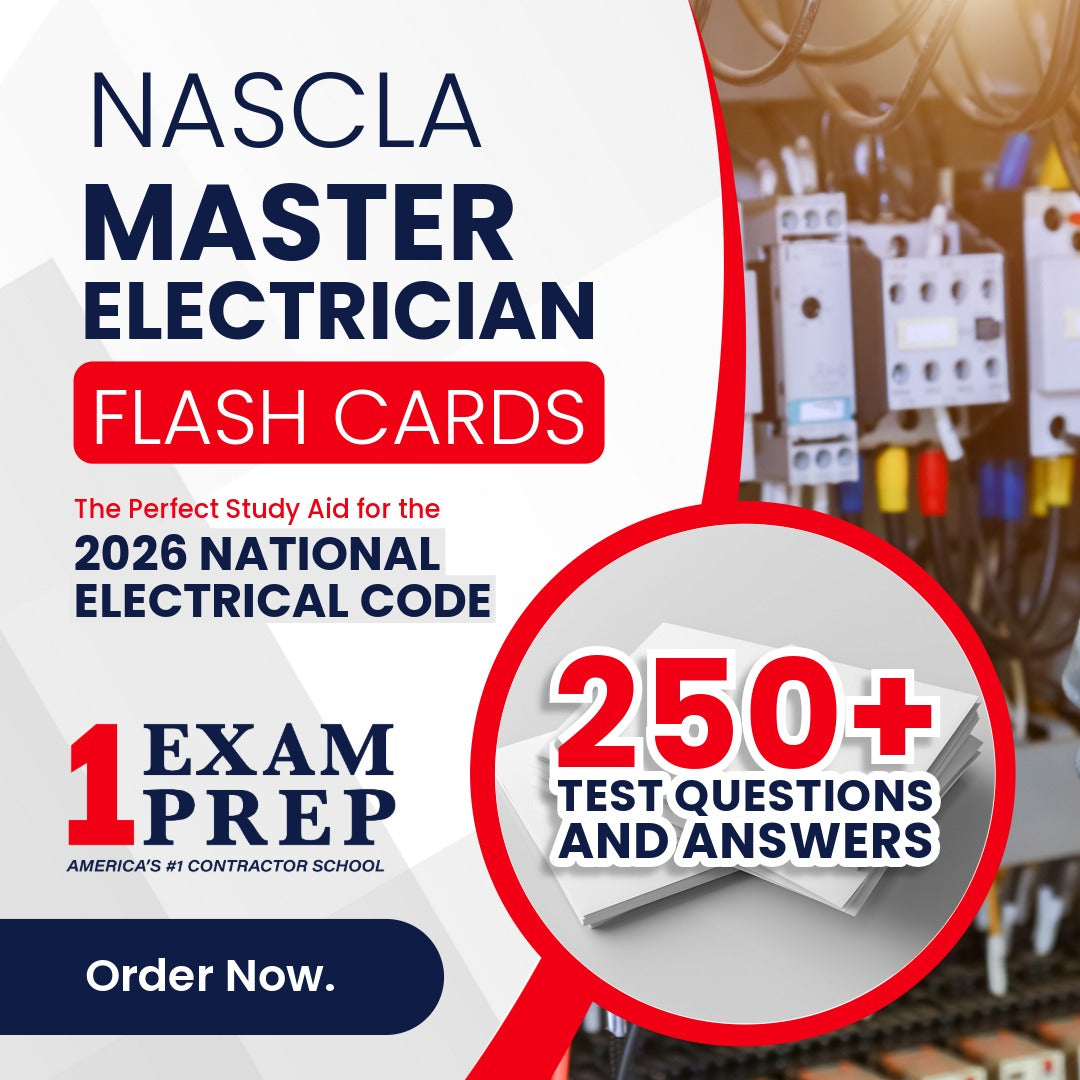 NASCLA Master Electrical Contractor Exam Prep Study Flash Cards