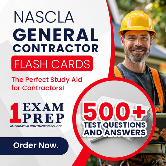 NASCLA General Contractor Exam Prep Study Flash Cards
