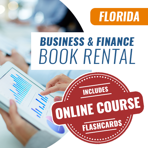 Examen de negocios y finanzas de Florida: alquiler de libros 