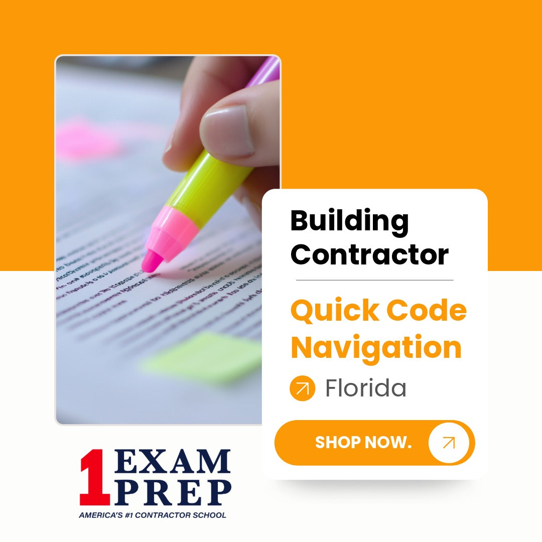 Florida Building Contractor Exam Quick Code Navigation Tabs