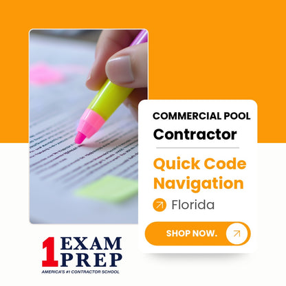 Florida Commercial Pool Contractor Exam Quick Code Navigation Tabs