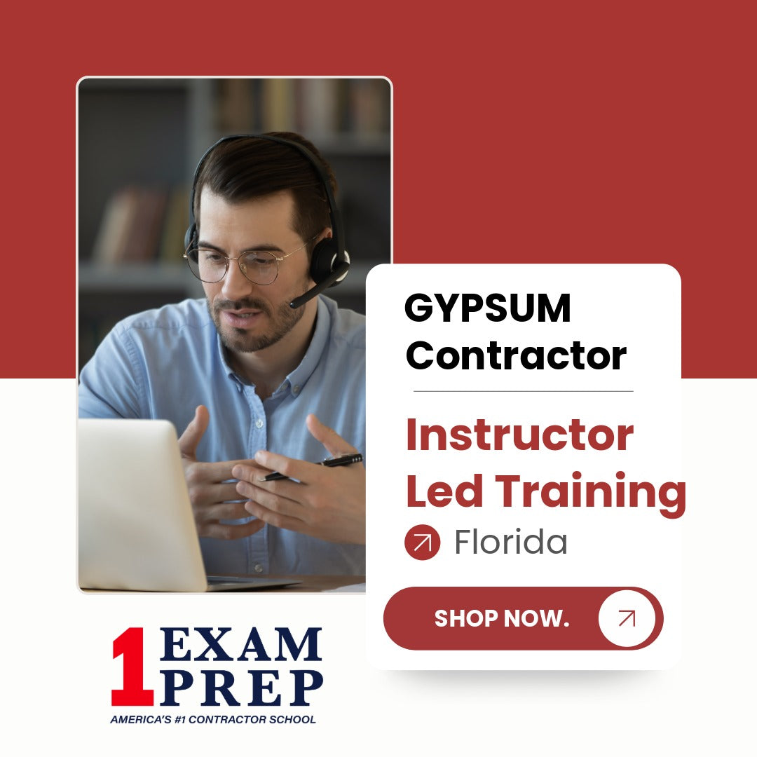 Florida Gypsum Contractor Exam Instructor Led Training