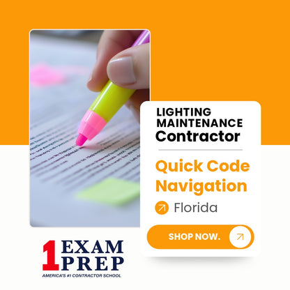 Florida Lighting Maintenance Contractor Exam Quick Code Navigation Tabs