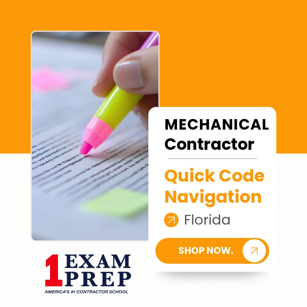 Florida Mechanical Contractor Exam Quick Code Navigation Tabs