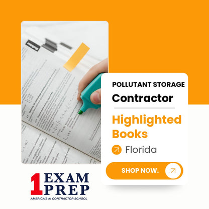 Florida Pollutant Storage Contractor Exam Highlighted Books