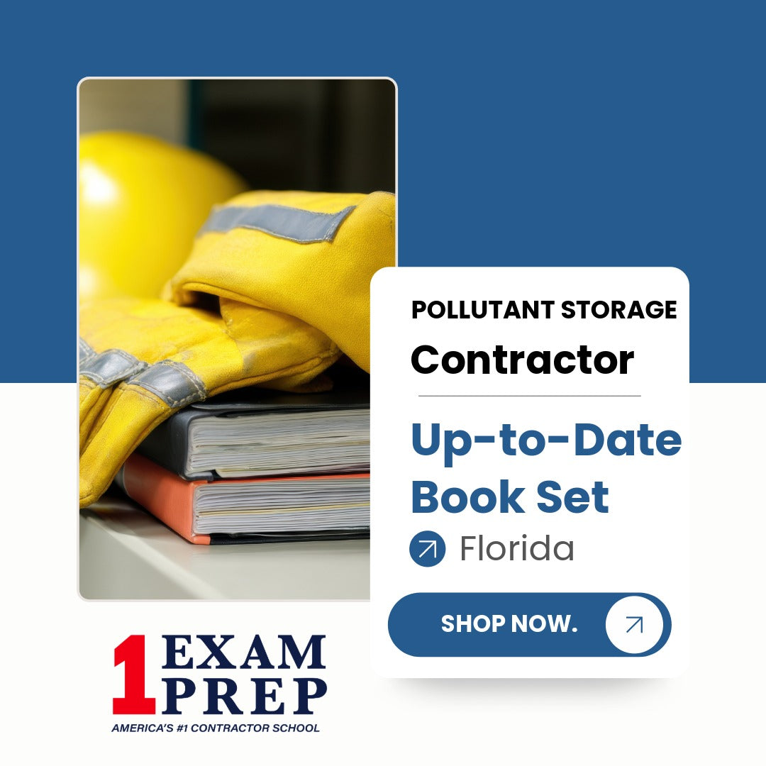 Florida Pollutant Storage Contractor Exam Up to Date Book Set