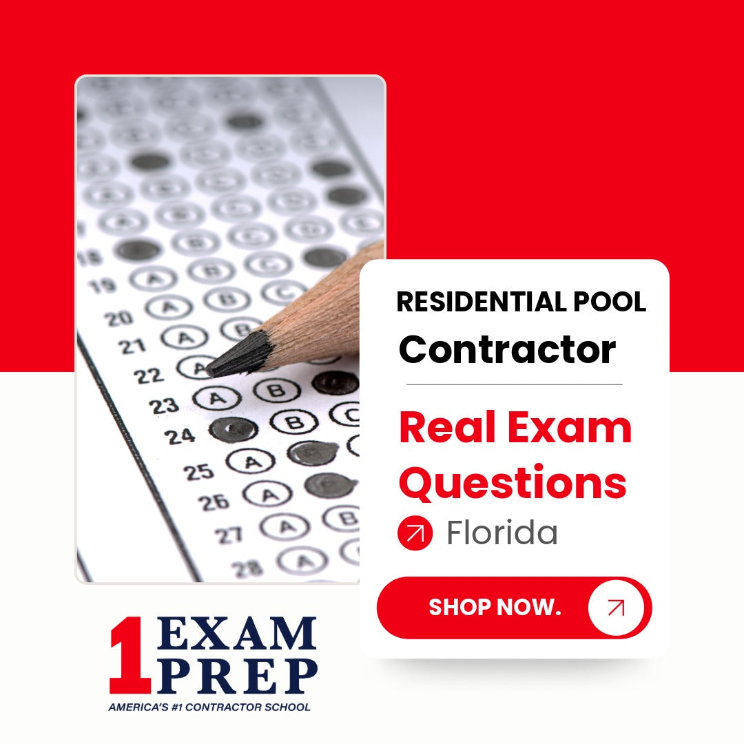 Florida Residential Pool Contractor Exam Real Exam Questions
