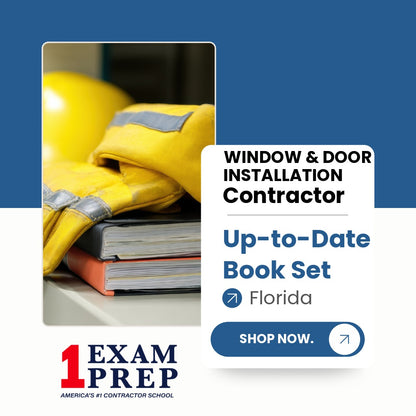 Florida Window and Door Installation Specialty Contractor Exam Up to Date Book Set