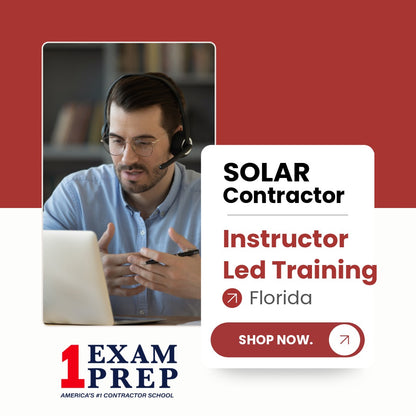 Florida Solar Contractor Exam Instructor Led Training